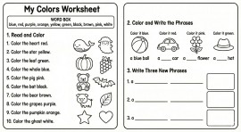 ENG 2.5. Colours - My Colors Worksheet