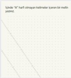 YARATICI YAZMA ETKİNLİĞİ