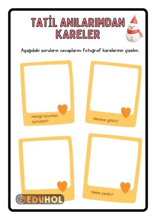 tatildeki anıları görselleştirelim