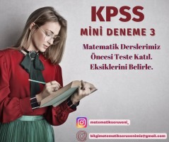 KPSS MİNİ DENEME 3