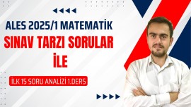 Sınav Tarzı Sorular İle İlk 15 Soru Analizi Kampı 1. Ders
