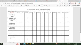 YAŞAM BECERİLERİ PROJESİ HİJYEN TAKİP ÇİZELGESİ