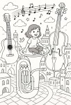 Dev Müzik Aletleri Şehri Boyama