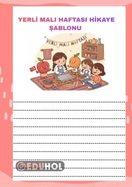 yerli malı haftası yaratıcı hikaye yazma kartları