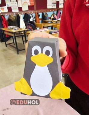 3d penguen maket şablonu