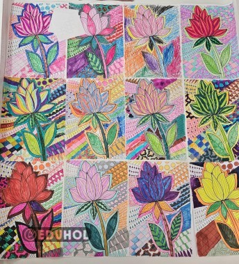 bitki boyama mandala