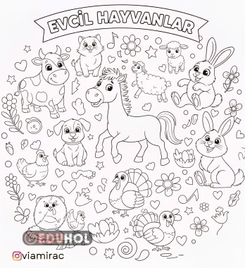 Evcil hayvanlar boyama