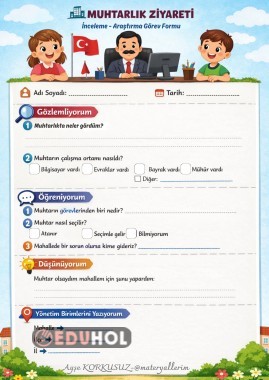 Muhtar Ziyareti Gözlem Formu