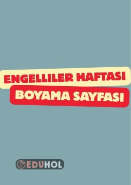 Engelliler Haftası Boyama Sayfası