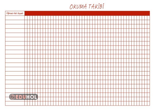 Okuma Takip Çizelgesi
