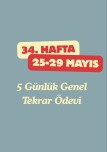 34. Hafta Bayram Tatili Ödevi