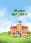 Okuluna Hoş Geldin Hediyelik Arka Planı