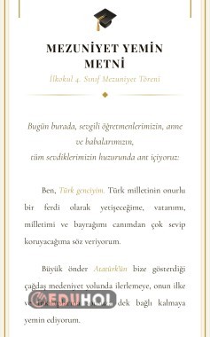 Mezuniyet yemin metni