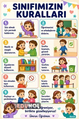🌈 Sınıfımızın Kurallarını Birlikte Öğreniyoruz!
