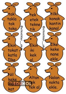 K sesi Eğlenceli Okuma