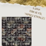 5.Sınıf İsim ve Fiil Yapboz Etkinliği