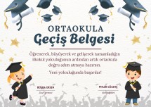 ortaokula geçiş belgesi