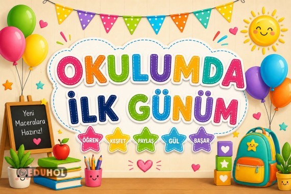 Okulumda ilk günüm akıllı tahta görseli