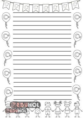 23 Nisan için şiir yazma şablonu