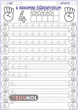 4 Rakamını Öğreniyorum
