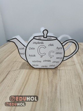 Ç Harfi 3D Boyutlu Çaydanlık