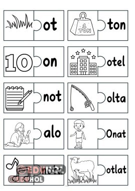 O harfi kelimeleri deftere yapıştırmak için