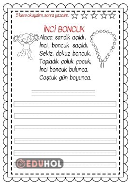 Tekerleme Okuyalım Yazalım