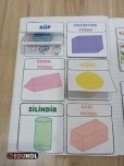 Geometrik Cisimler interaktif defter çalışması renkli