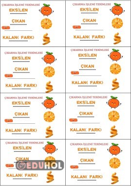ÇIKARMA İŞLEMİ TERİMLERİ