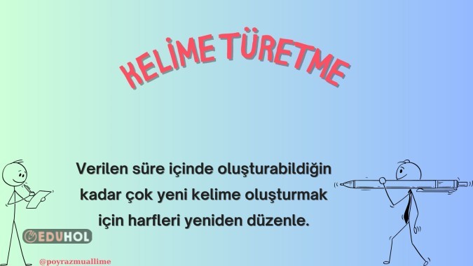 Kelime Türetme oyunu