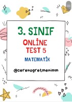 MİNİ TEST 5 / ÇARPMA İŞLEMİ