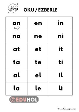 Anetil 2 heceli kelimeler