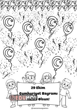 Cumhuriyet Bayramı Boyama