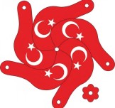 29 Ekim rüzgar gülü şablon