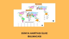 DÜNYA HARİTASI ÜLKE BULMACASI
