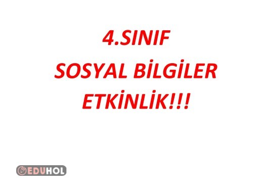 4.sınıf Sosyal Milli Kültür ögelerimiz Etkinlik.