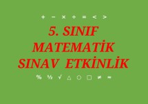 5. Sınıf Sene Başı Seviye Tespit Değerlendirme Problemler - 3