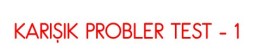 DÖRT İŞLEM PROBLEM TEST- !