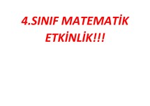 Zor Seviye En Az İki İşlemli Çarpma Problemleri  - 1