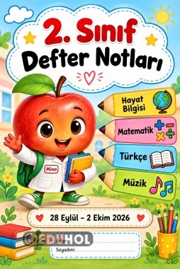 📚 2. Sınıf Defter Notları, 28 Eylül – 2 Ekim 2026