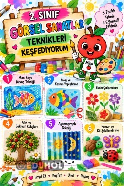 🎨 2. Sınıf Görsel Sanatlar – Teknikleri Keşfediyorum! 🍎