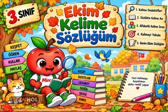 🍂📚 3. Sınıf – Ekim Kelime Sözlüğüm