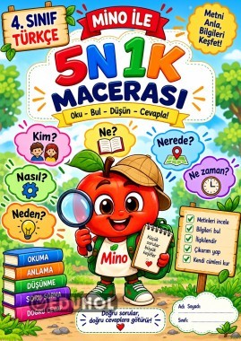 📚 4. Sınıf Türkçe – Mino ile 5N1K Macerası
