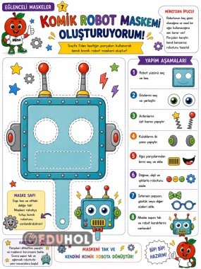 🤖⚙️ Eğlenceli Maskeler  – Komik Robot Maskemi Oluşturuyorum! 🎭