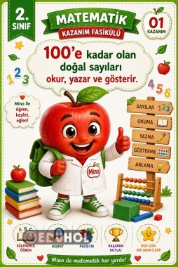 🍎 Mino ile 2.Sınıf Matematik Kazanım Fasikülü 01