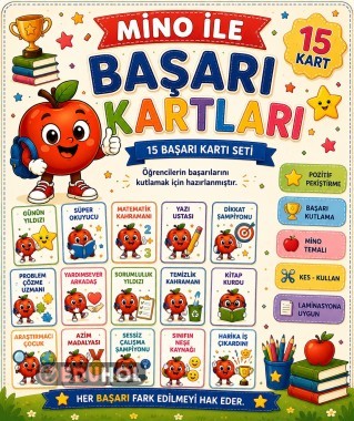 🏆 Mino ile Başarı Kartları – 15 Kartlık Motivasyon Seti