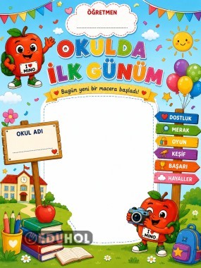Okulda ilk günüm pano-1