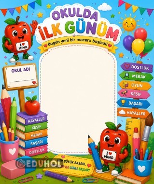 Okulda ilk günüm panosu -3