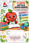 🍎 4. Sınıf Haftalık Değerlendirme – 3. Hafta