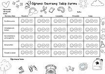 Davranış Takip Formu Haftalık